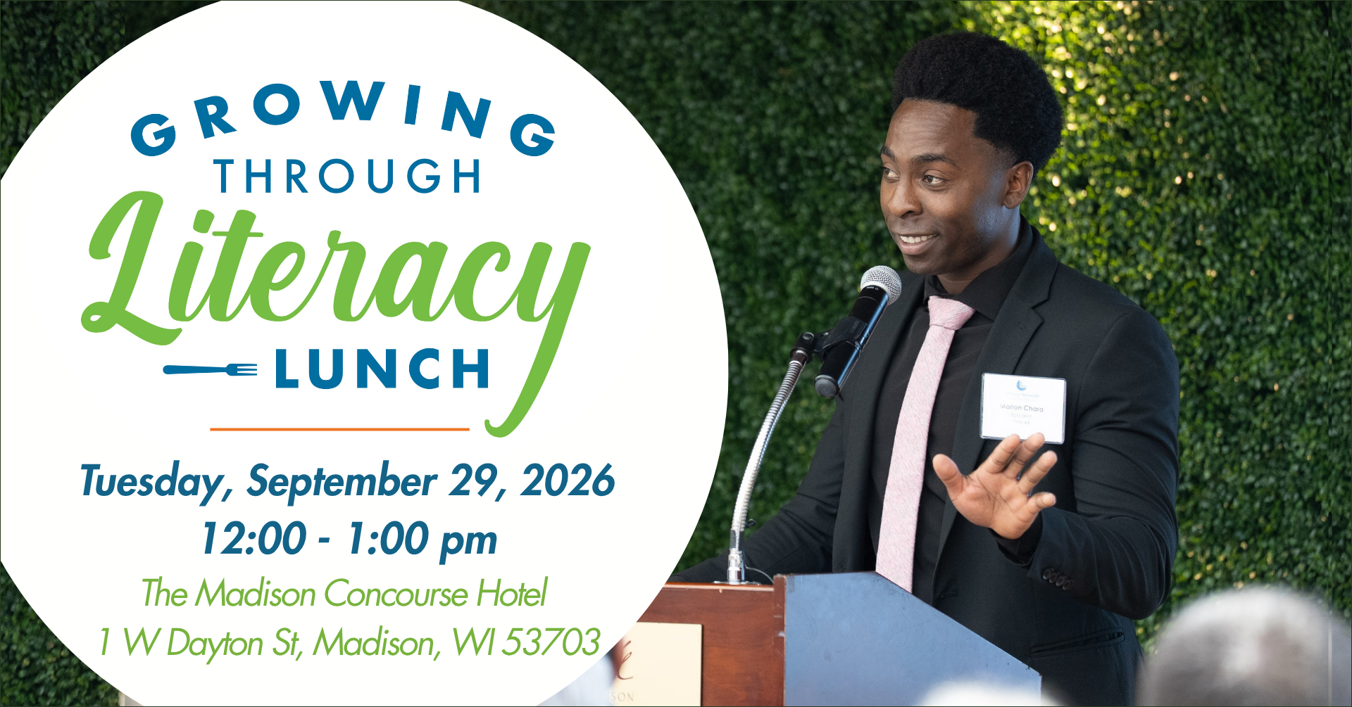 Growing Through Literacy fundraising lunch September 29 2026