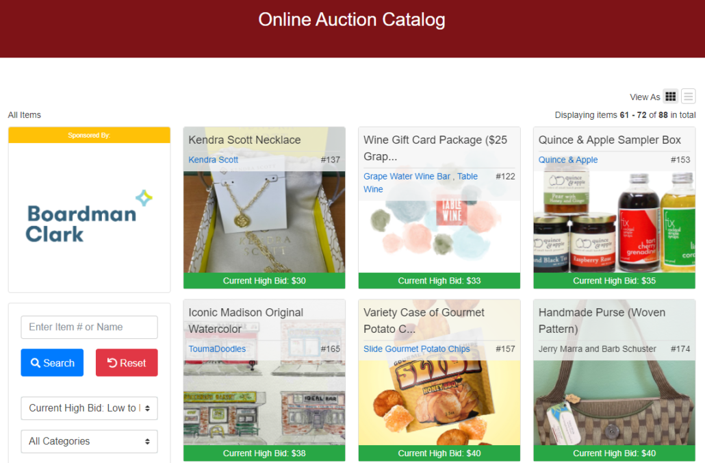Auction items