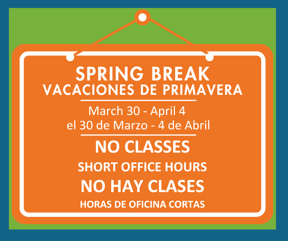 Spring Break Hours 2026 - Literacy Network—Learning for Life